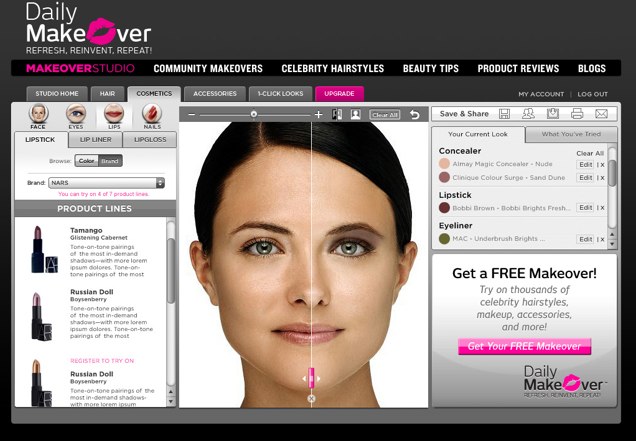 Your virtual makeover at taaz
