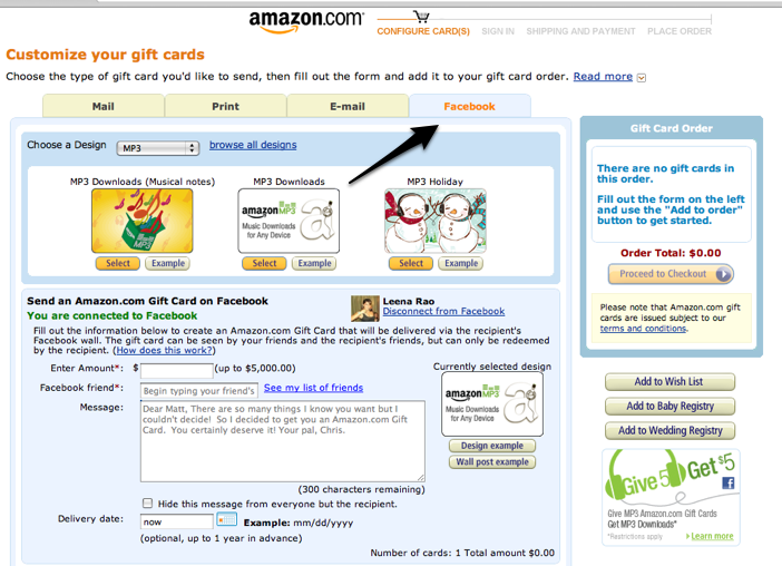 As holiday shopping season ramps up, Amazon is. a new way to send a gift ca...