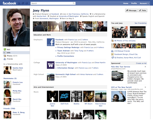 Full Details On Facebook's Overhauled Profile Pages | TechCrunch