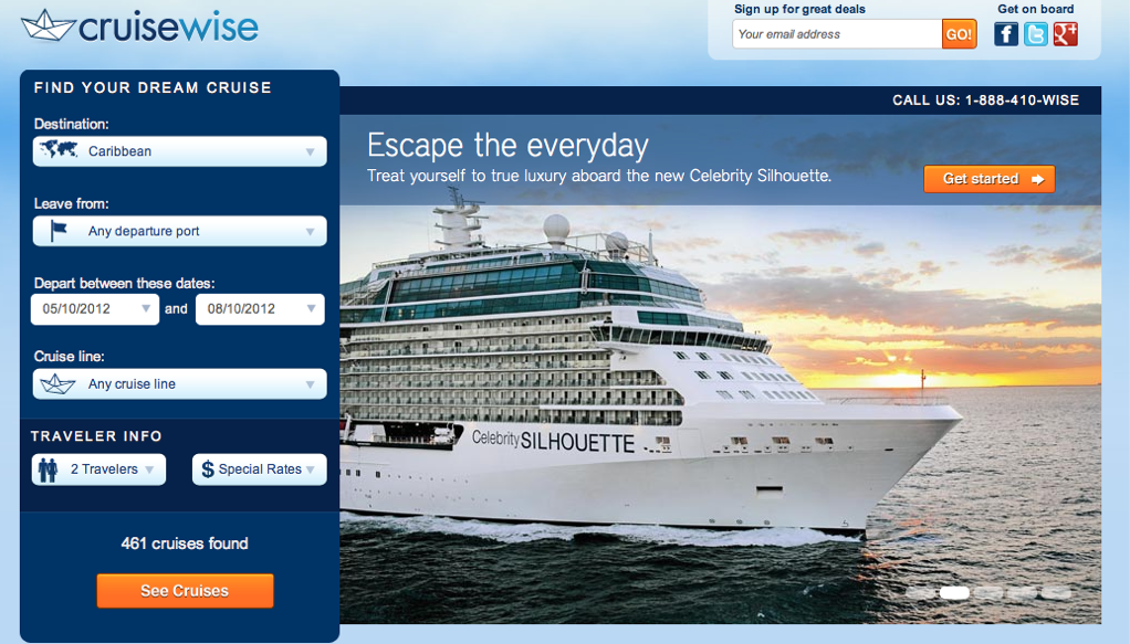 cruise ships websites
