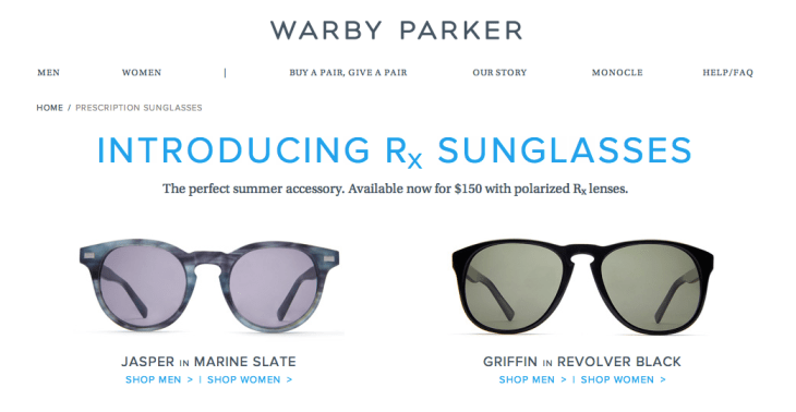 Anoi Čini temperament  Look, See: Warby Parker Launches $150 Prescription Shades | TechCrunch
