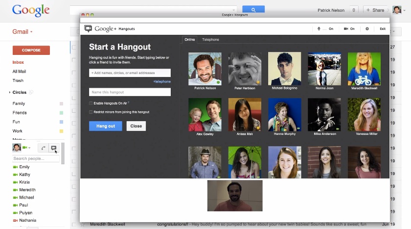 Google Replaces Gmail Video Chats With Google Hangouts Techcrunch