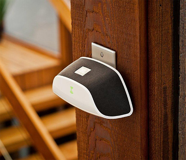 The JBL Soundfly Is A Little Wireless Speaker That Hangs From An Electrical  Outlet
