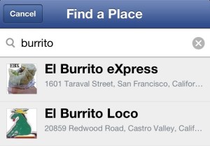Facebook Nearby Inferior Search