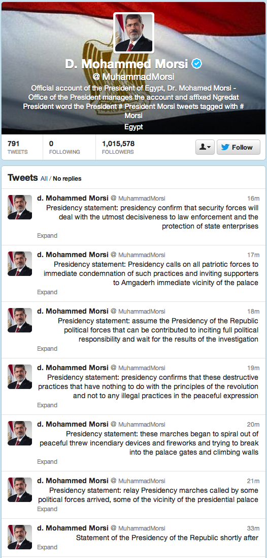 د.محمد مرسي (MuhammadMorsi) on Twitter
