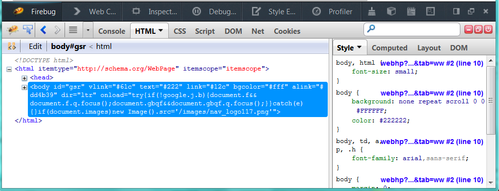 mozilla firefox developer tools how to get an element xpath
