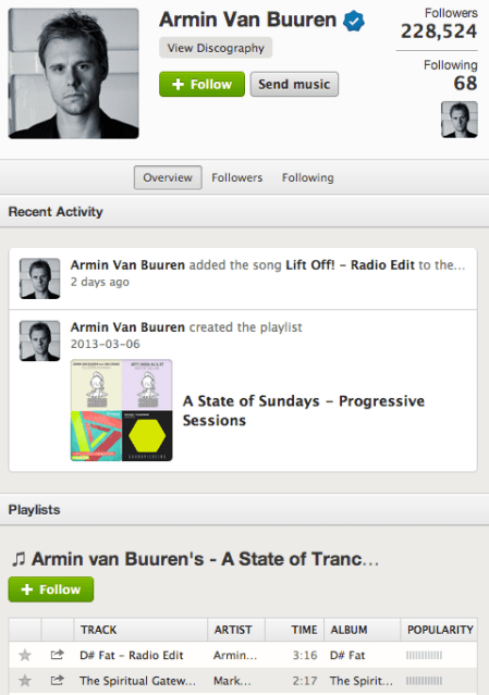 Armin Van Buuren DJ Social Profile