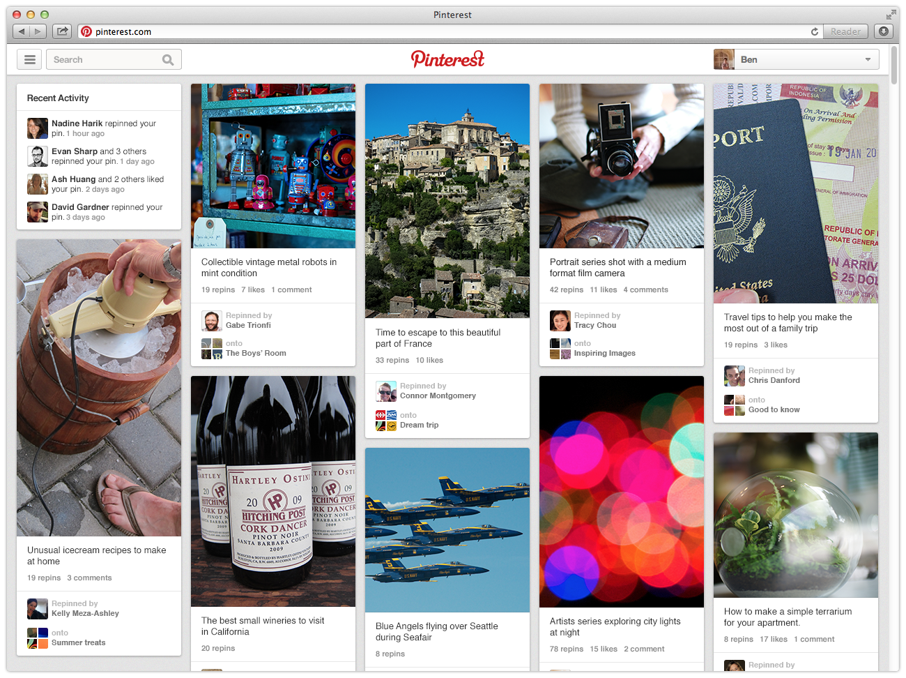 Analytics In Hand, Pinterest Takes Its Discovery-Friendly Desktop Redesign ...