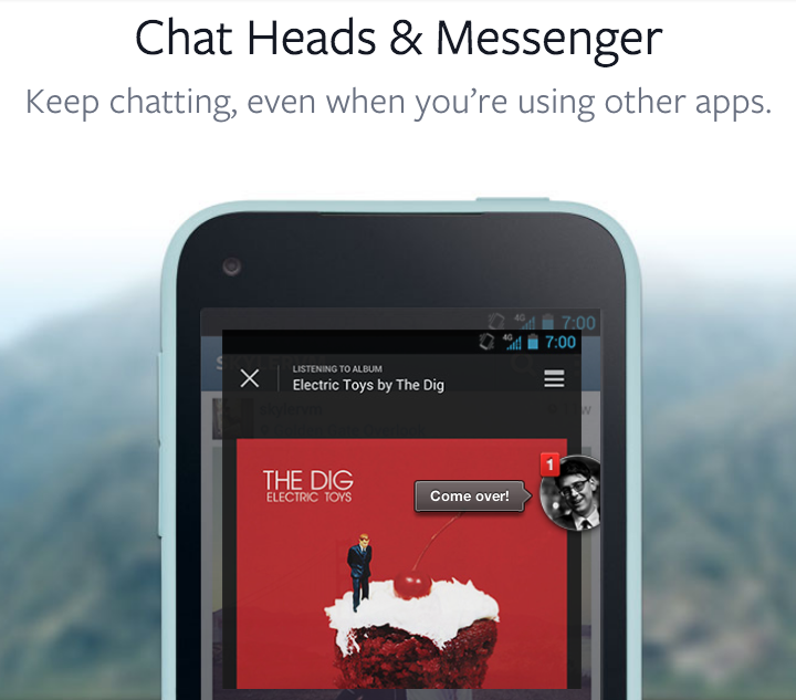 Chat head on iphone