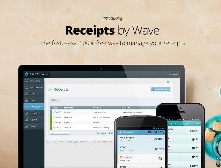 Image result for receipts by wave