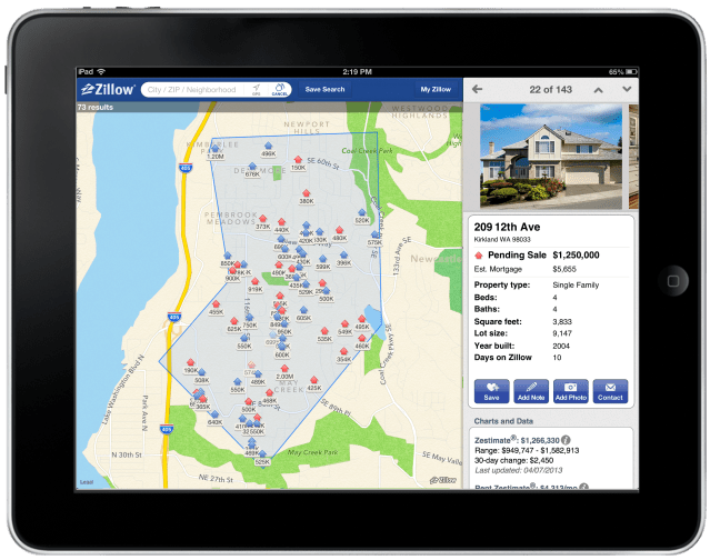 Zillow iPad Relaunch - draw