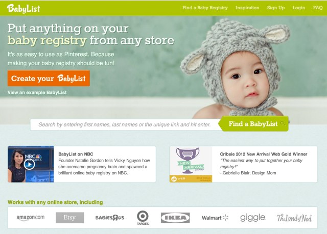 BabyList Baby Registry