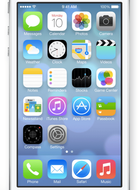Blue Apps Are All Around But Blue Tones Get Less Of A Role In iOS 7's  Psychedelic Redesign | TechCrunch
