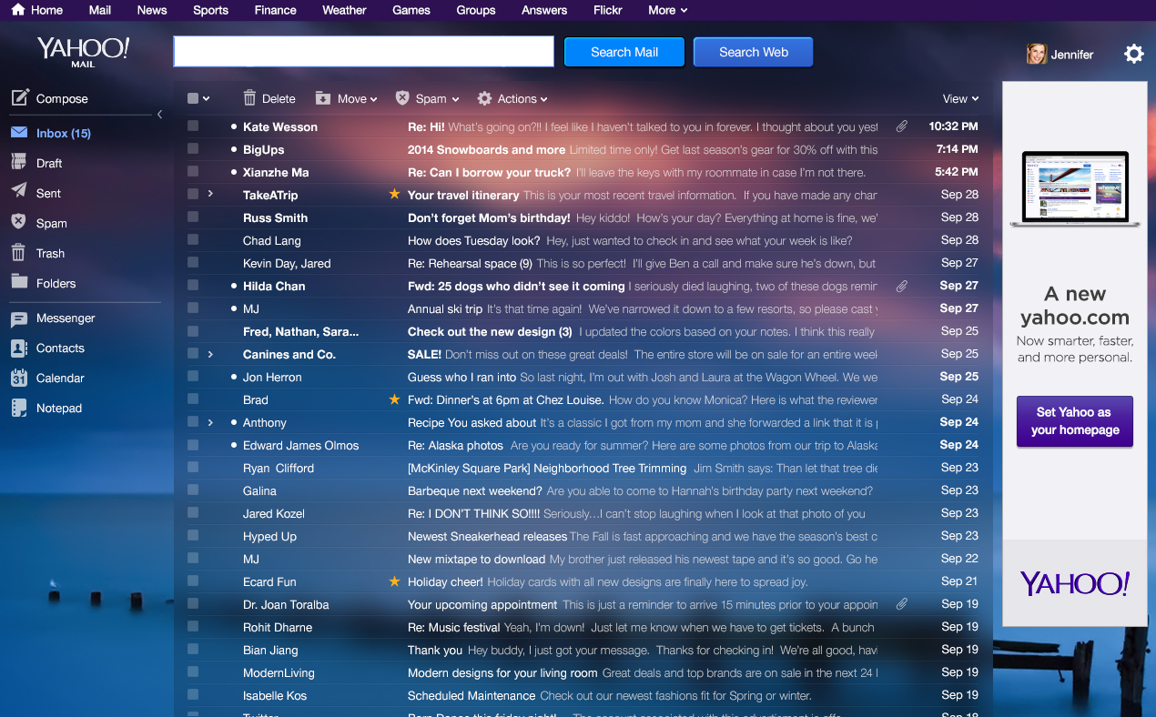 Yahoo Mail Gets Cross-Platform Themes, 1TB of Storage, 'Mail Plus