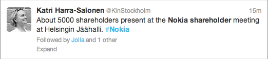 Nokia shareholder meeting