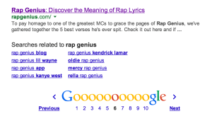Rap Genius Search Results
