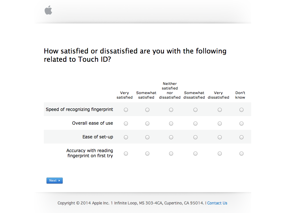 Apple Sends Out iPhone Survey, Seeks Feedback On Android, Touch ID And More | TechCrunch