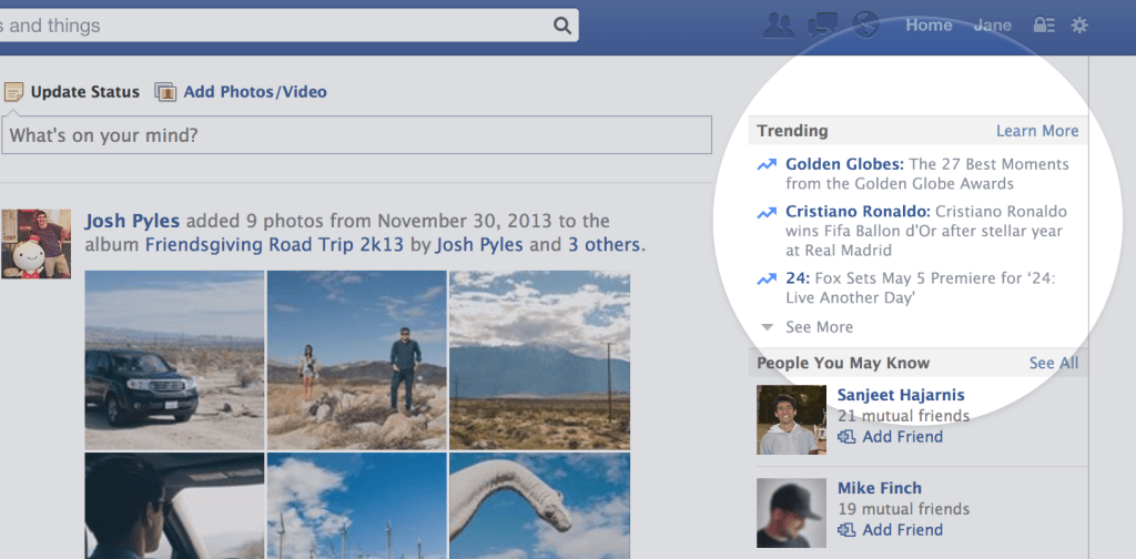 Facebook Launches Trending Topics On
