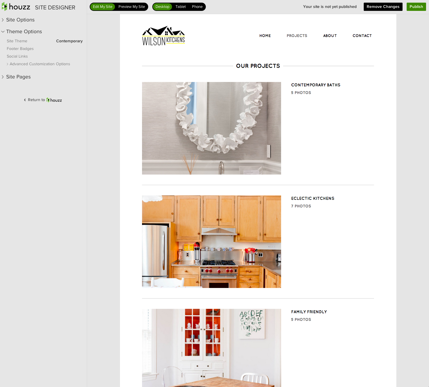 Houzz Launches Site Designer, Offers Free Websites For Home