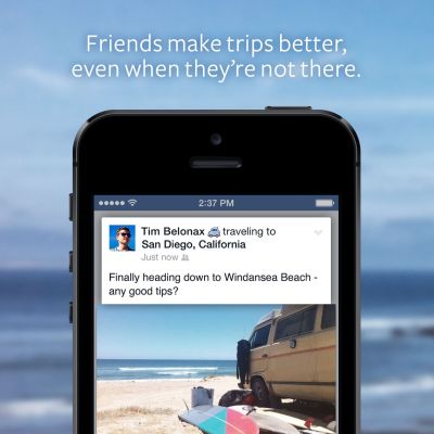 facebook travelling to map