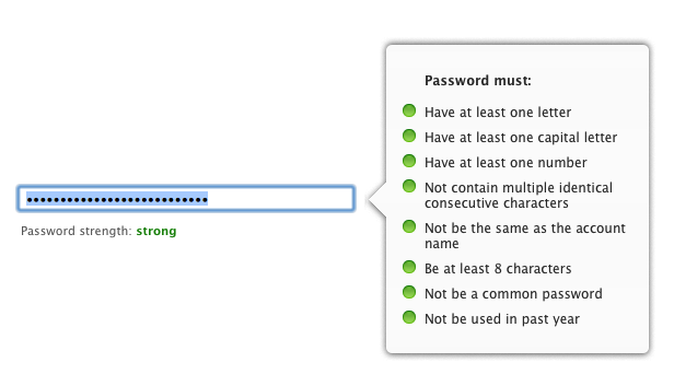 Apple's advice for password creation.