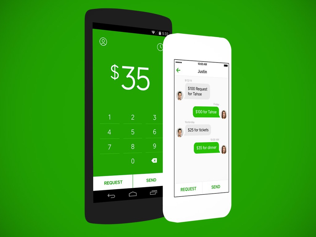 A photo of the Cash app on a green background. The Cash app is owned by Block, formerly known as Square.