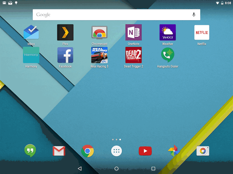 android kitkat interface tablet