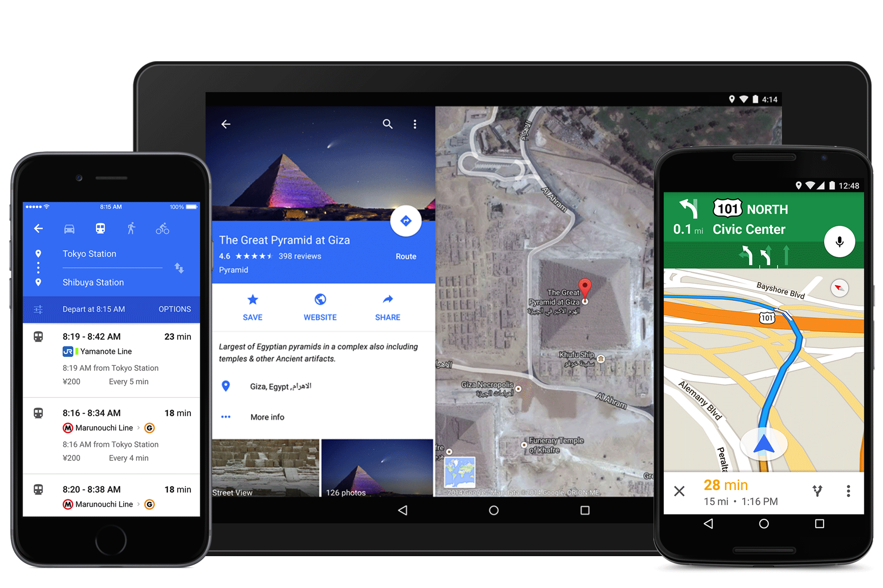 Redesigned Google Maps app