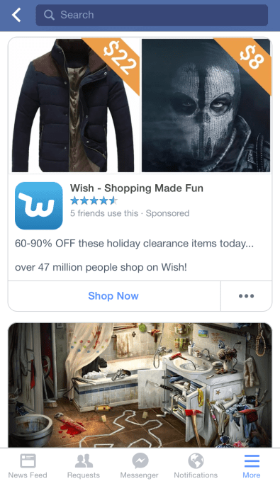App Ad Feed Shopping Apps