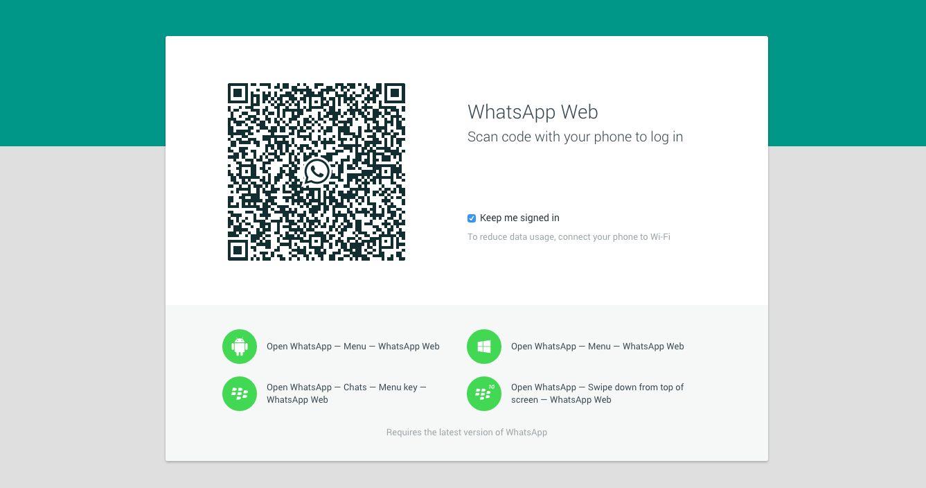 whatsapp web desktop