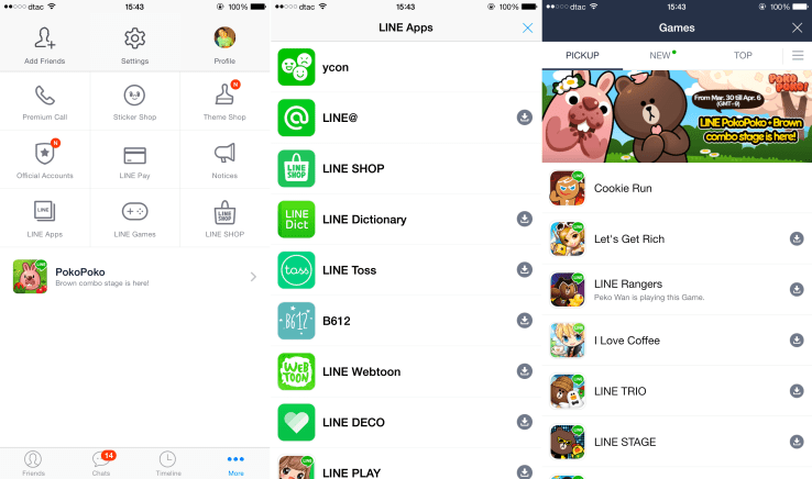 line apps and games