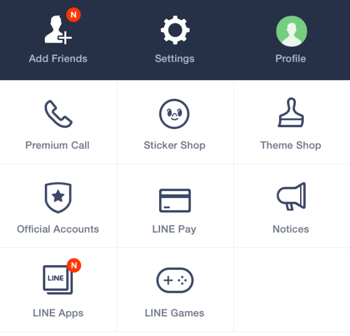 Line's platform page