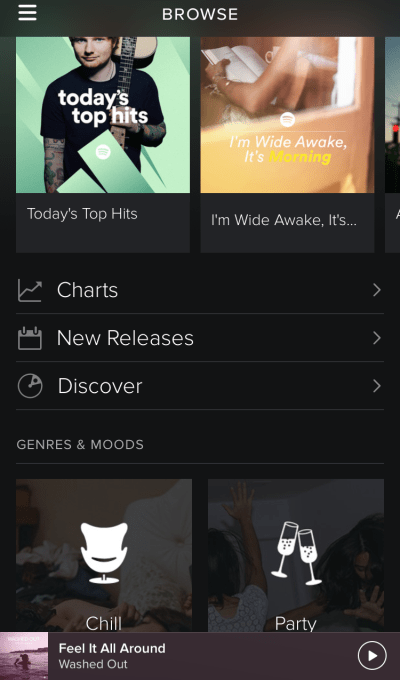 Spotify's Browse tab can't just be played like Discover Weekly