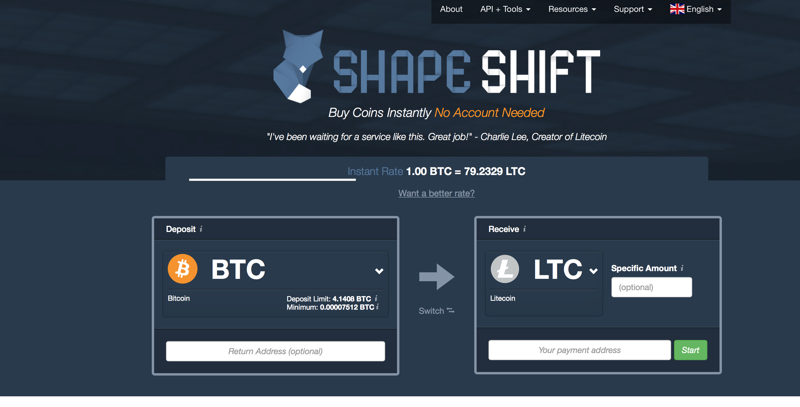 bitcoin shapeshift)