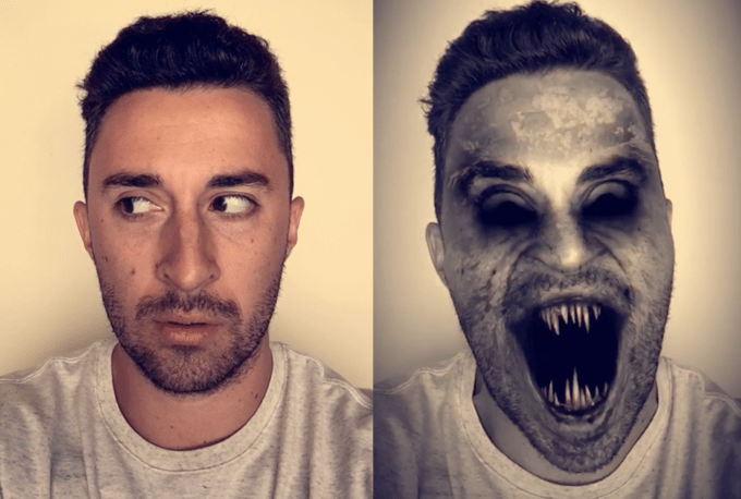 Snapchat's Scary Lens...looks identical to Looksery's