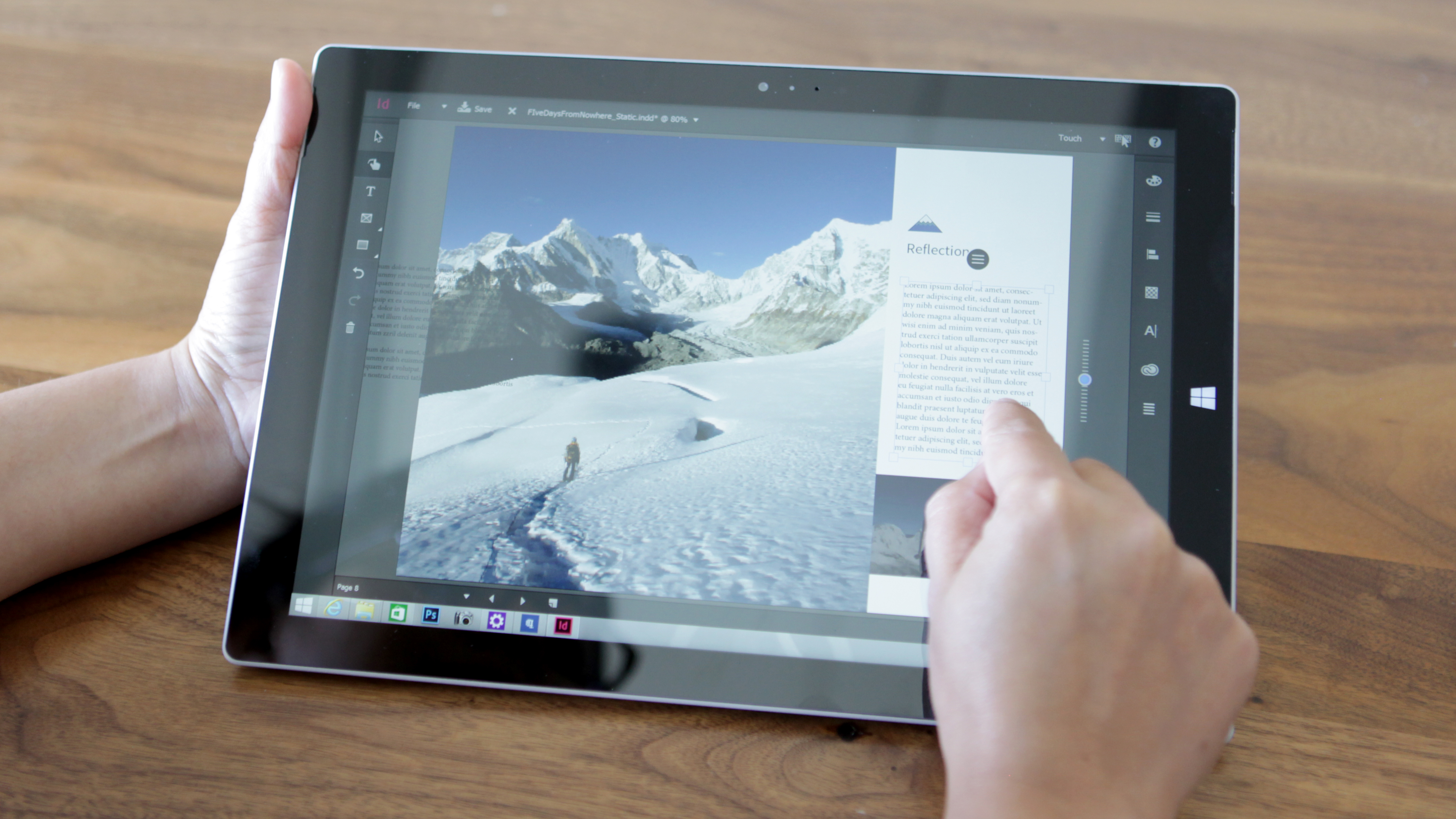 InDesign Touch Workspace