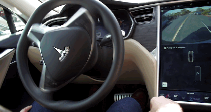 Watch This Self-Steering Tesla Model S Drive Itself (And Us) Down The  Highway | TechCrunch