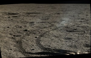 Yutu rover tracks / Image courtesy of Chinese Academy of Sciences / China National Space Administration / The Science and Application Center for Moon and Deepspace Exploration / Emily Lakdawalla