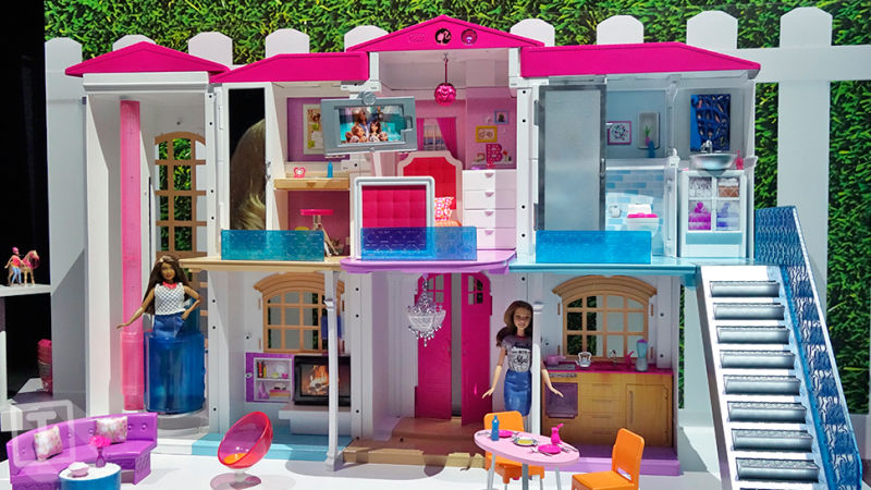 electric barbie dream house