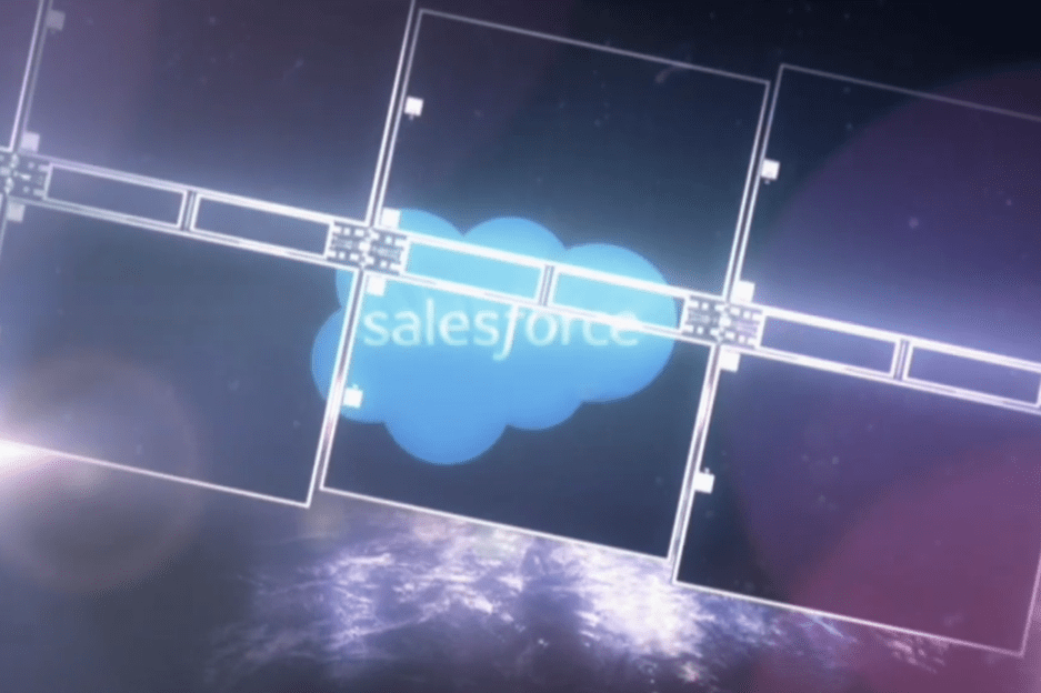 Salesforce logo on satellite.