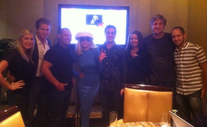 A rare photo from 2011 of Lady Gaga meeting some of the early Backplane team