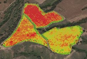 A soil map created using agricultural drones and PrecisionHawks' DataMapper.