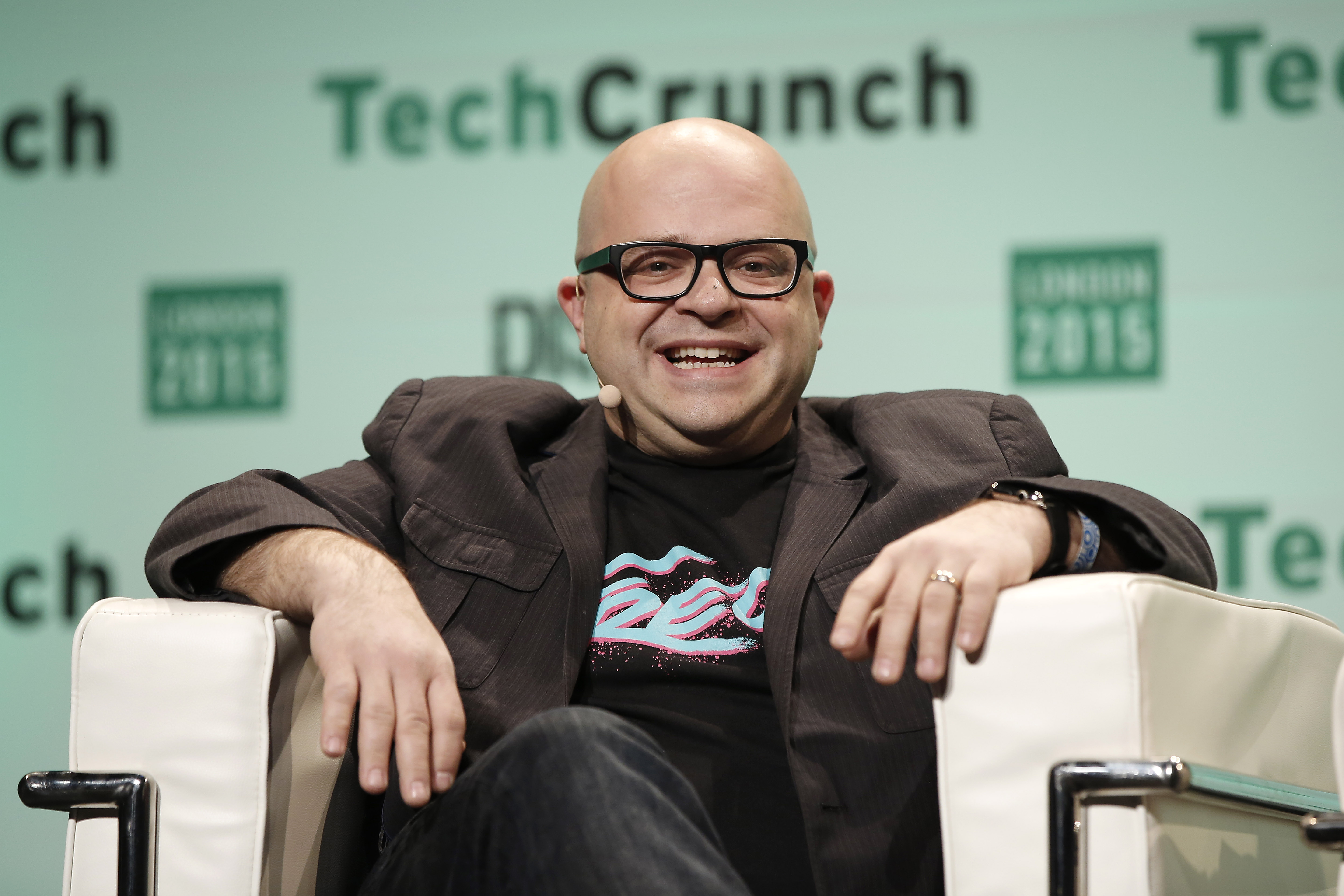 LONDON, ENGLAND - DECEMBER 08: Co-Founder & CEO at Twilio Inc. Jeff Lawson during TechCrunch Disrupt London 2015 - Day 2 at Copper Box Arena on December 8, 2015 in London, England. (Photo by John Phillips/Getty Images for TechCrunch) *** Local Caption *** Jeff Lawson