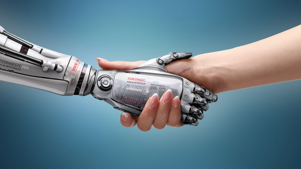 handshake between robot and human
