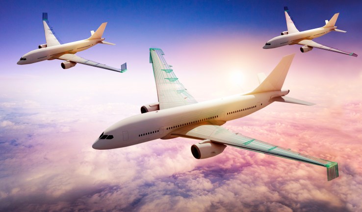 Airplane Skyline Horizon Flight Cloud Concept