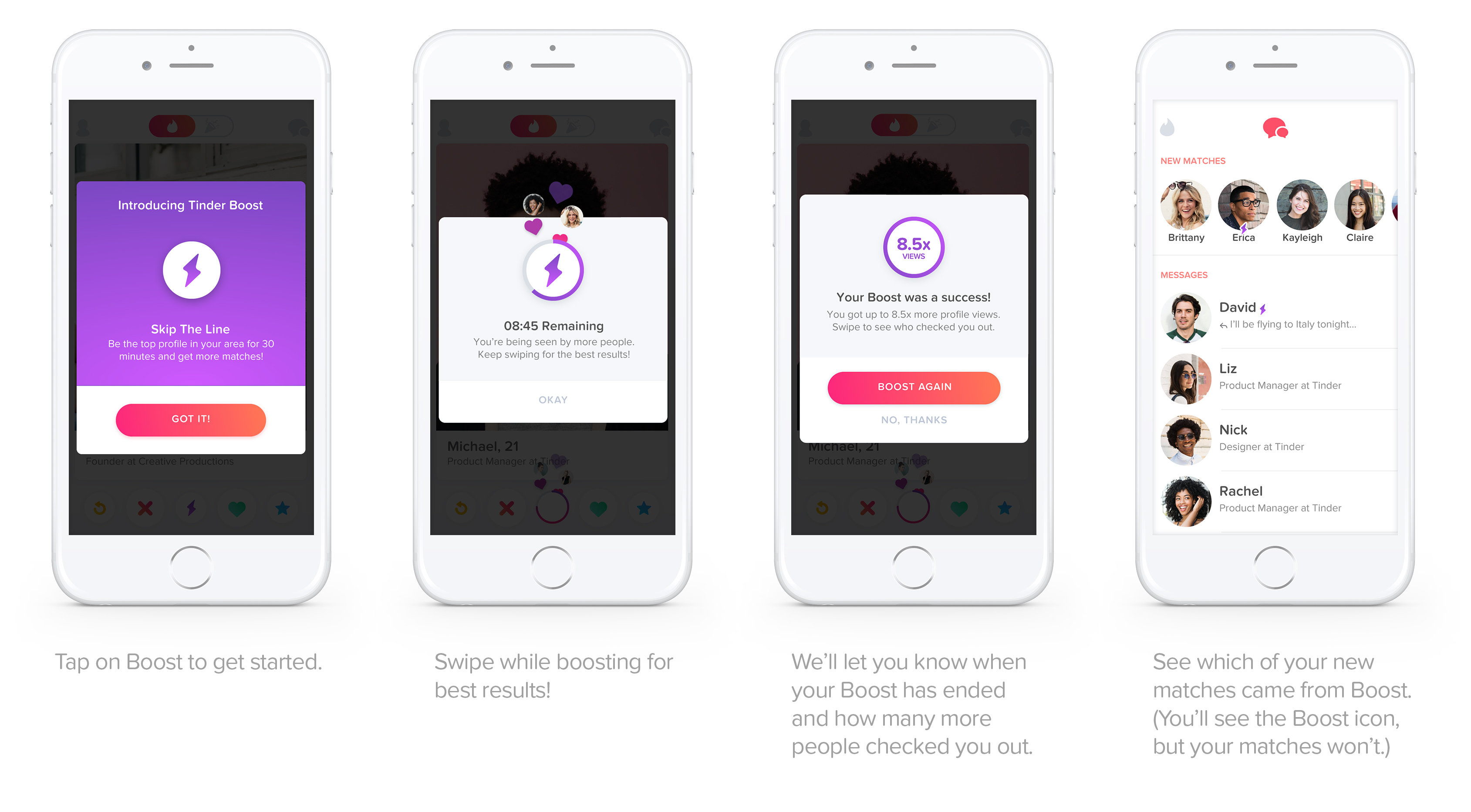 Tinder Boost lets you pay your way to the front of the line.