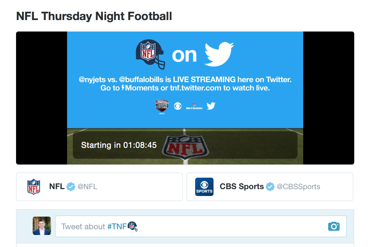 Here's how to watch Thursday Night Football on Twitter tonight