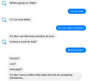 You know you're not talking to a real human... Or do you? 