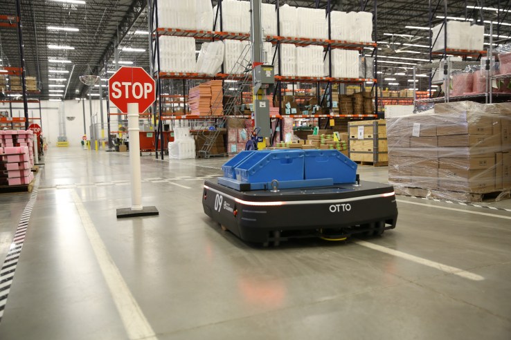 OTTO self-driving vehicles recognize characters on road signs and behave accordingly.