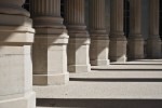 columns pillars in shadow